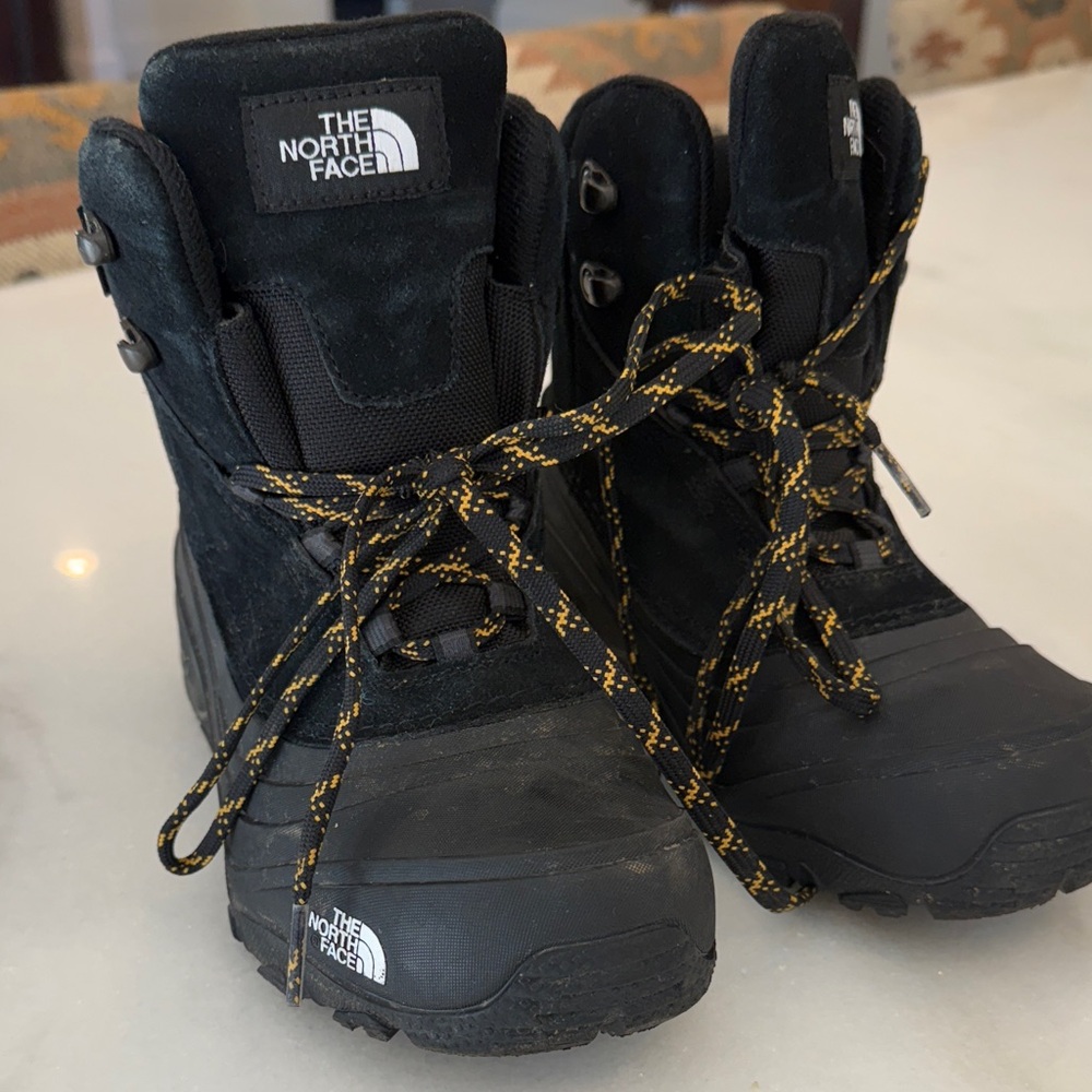 The North Face Kids Black and Yellow Snow Boots